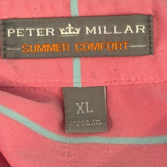 Peter Millar Summer Comfort Pink Competition Stripe Polo size XL - Picture 7 of 10